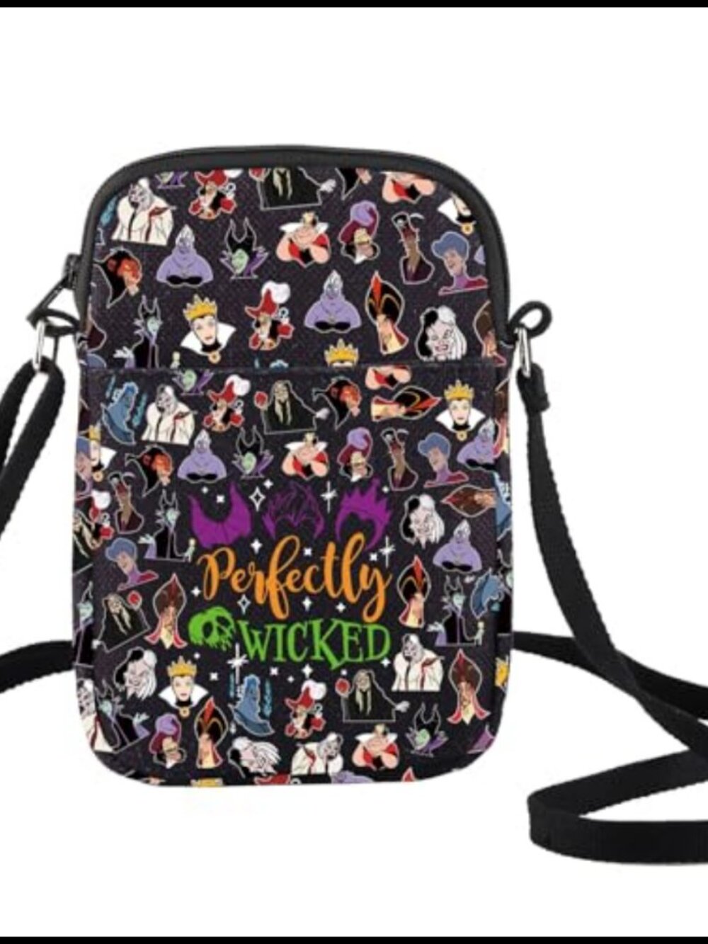 Mystic Witch Evil Queen Crossbody Bag Cotton Canvas Dark Fairy Tale Villain